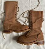 Original Buffalo boots: beige veterlaars met stalen tip, m38, Ophalen, Hoge laarzen, Beige, Gedragen