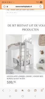 Kinder bed hoogslaper, Huis en Inrichting, Slaapkamer | Bedden, Ophalen, Eenpersoons, Hoogslaper, Zo goed als nieuw