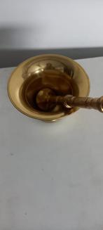 Vintage messing vijzel met stamper, Ophalen of Verzenden