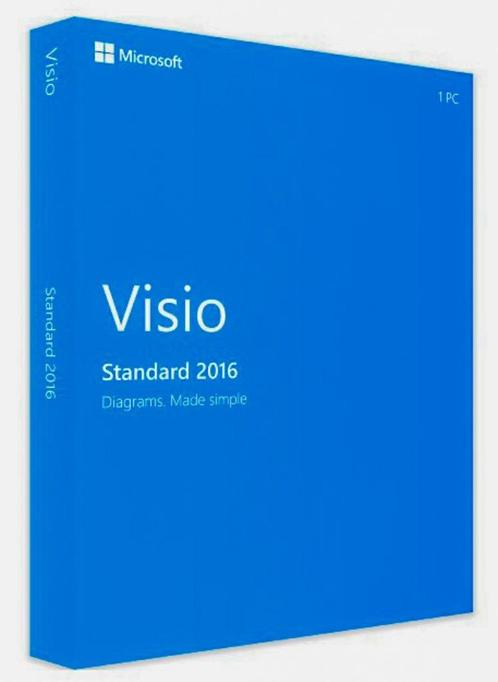 Activeringssleutel voor Microsoft Visio 2016 Standard  1-li, Computers en Software, Office-software, Nieuw, Windows, Ophalen of Verzenden