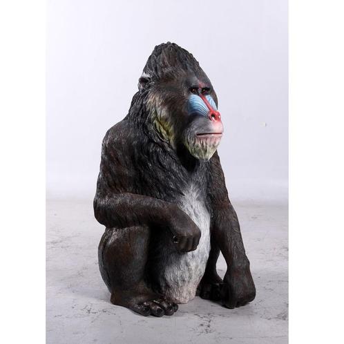 Mandrill beeld Hoogte 97 cm, Verzamelen, Dierenverzamelingen, Nieuw, Ophalen