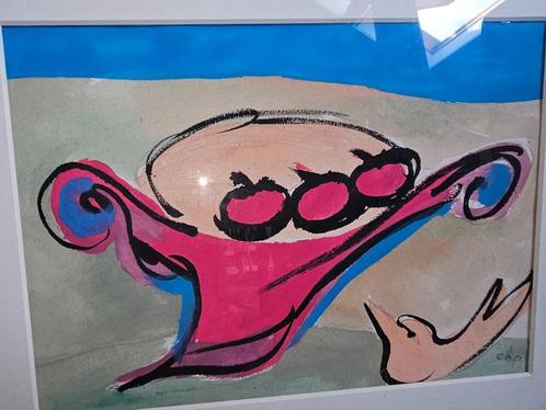 Carl-Henning Pedersen  Gesigneerd  Betreft een uniek werk  T, Antiek en Kunst, Kunst | Schilderijen | Klassiek, Ophalen