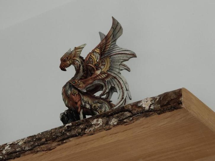 Metalen steampunk draak beeldje – gedetailleerde decoratie, Verzamelen, Beelden en Beeldjes, Zo goed als nieuw, Fantasy, Ophalen
