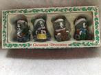 Vintage kersthangers. 4 kerstpoesjes. Plastic, Enlèvement ou Envoi