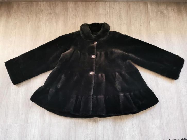 Zwarte bontjas - maat XL, Kinderen en Baby's, Babykleding | Maat 86, Ophalen of Verzenden