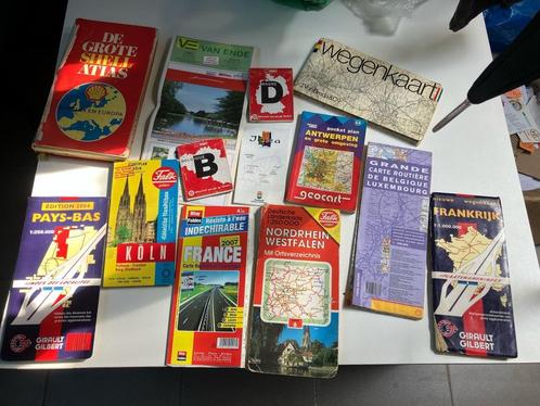 verschillende wegenkaarten vintage oldtimer, Boeken, Atlassen en Landkaarten, Gelezen, Landkaart, Ophalen of Verzenden