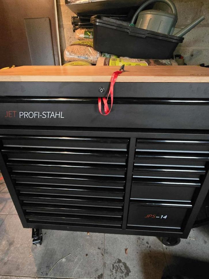 JET PROFI-STAHL JPS-14 Gereedschapskist, Doe-het-zelf en Bouw, Gereedschapskisten, Gevuld, Ophalen
