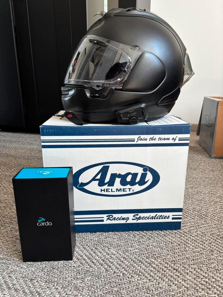 Casque Arai RX-7V + Intercom Cardo Freecom 2x, Motoren, Kleding | Motorhelmen, M, Arai, Ophalen of Verzenden