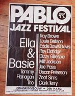 poster Pablo Jazz Count Basie Ella Fitzgerald Den Haag 1975, Ophalen of Verzenden