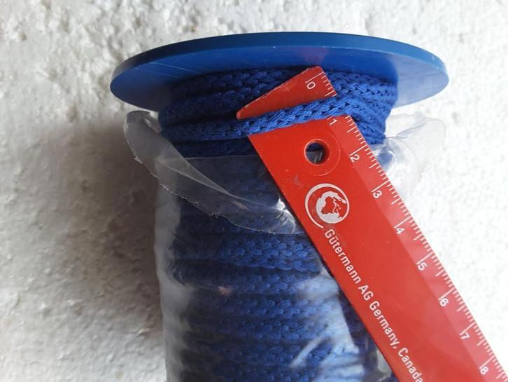 5mm dik gevlochten koord koningsblauw GC0525B, Hobby en Vrije tijd, Naaien en Fournituren, Nieuw, Ophalen of Verzenden