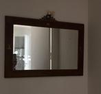 Vintage spiegel,origineel:fluwelen frame+metalen applicaties, Ophalen, Rechthoekig, 50 tot 100 cm, Minder dan 100 cm
