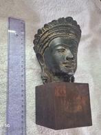 Bronzen beeldje Hoofd van Aziatische persoon, Ophalen of Verzenden