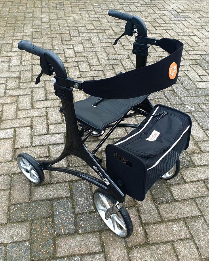 Lichtgewicht Rollator Excel GT Carbon 5 kg NIEUW, Diversen, Rollators, Nieuw, Lichtgewicht, Opvouwbaar, Ophalen of Verzenden