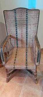 fauteuil en rotin, Huis en Inrichting, Fauteuils, Ophalen, Gebruikt