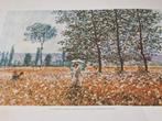 Claude Monet , fields in spring. Oil on canvas , genummerd ,, Antiek en Kunst, Ophalen of Verzenden