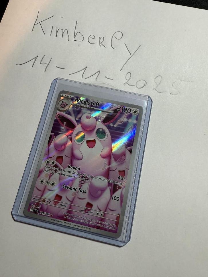Pokémon Phantasmal Flames Wigglytuff #105/094 Engels, Hobby en Vrije tijd, Verzamelkaartspellen | Pokémon, Zo goed als nieuw, Losse kaart