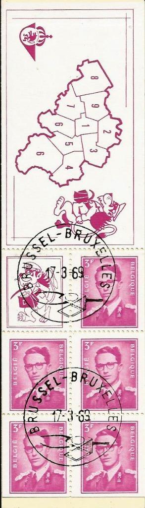 1969  Postzegelboekje OBP B1 & B2, Timbres & Monnaies, Timbres | Europe | Belgique, Affranchi, Gomme originale, Maison royale