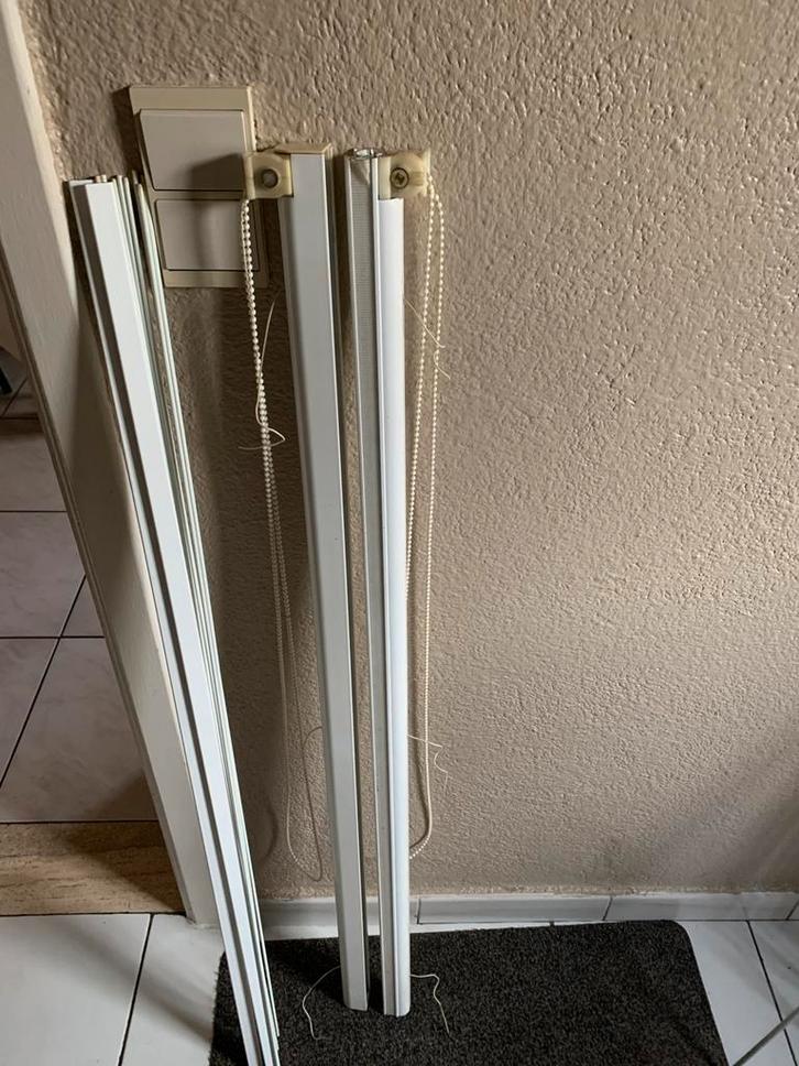 Optreksysteem van vouwgordijnen, Huis en Inrichting, Stoffering | Gordijnen en Lamellen, Gebruikt, Crème, Ophalen