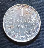 1 frank FR 1909 (Th.) - Leopold II, Postzegels en Munten, Munten | België, Verzenden, Zilver, Losse munt, Zilver