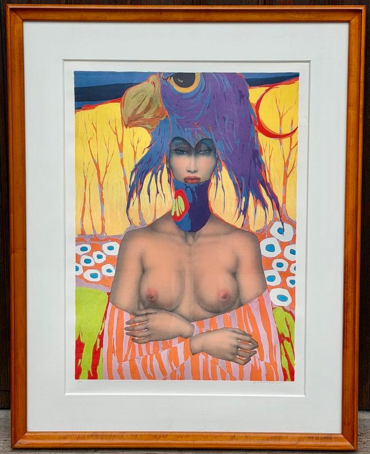 Litho Jef Van Tuerenhout, gesigneerd, genummerd, ingelijst., Antiquités & Art, Art | Lithographies & Sérigraphies, Enlèvement