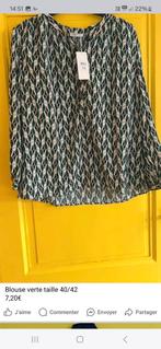 nieuwe groene blouse maat 40/42, Kleding | Dames, Grote Maten, Ophalen of Verzenden, Nieuw