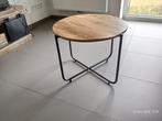 Salontafel van massief mangohout en metaal, Huis en Inrichting, Ophalen, Gebruikt, 50 tot 100 cm, 50 tot 75 cm