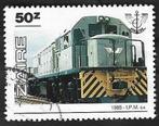 1 Postzegel Transportmiddelen Zaïre 1985, Postzegels en Munten, Ophalen of Verzenden, Gestempeld, Treinen