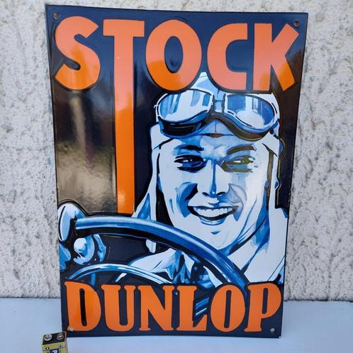 GEËMAILLEERDE PLAAT DUNLOP PILOT BERND ROSEMEYER 1935/ 37, Verzamelen, Merken en Reclamevoorwerpen, Zo goed als nieuw, Reclamebord