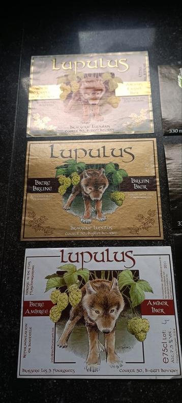 Bieretiketten br lupulus  br les 3 fourques Bovigny, Enlèvement ou Envoi, Comme neuf