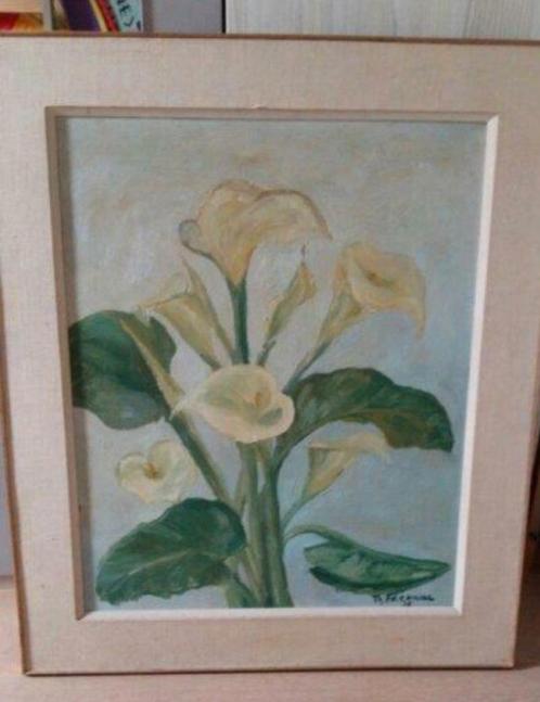 Tableau de fleurs Thérèse Fregnac, Antiquités & Art, Art | Peinture | Classique, Enlèvement ou Envoi