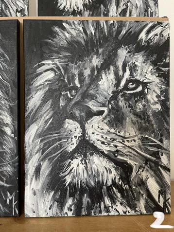 Peinture de lion seulement 39€ par pièce disponible aux enchères