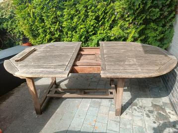 Grande table de jardin en teck, Tuin en Terras, Tuintafels, Ophalen, Gebruikt, Ovaal, Teakhout