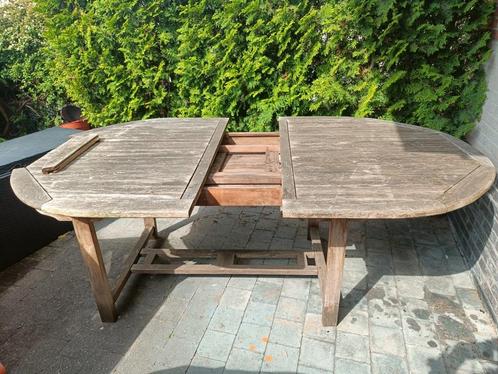 Grande table de jardin en teck, Tuin en Terras, Tuintafels, Gebruikt, Ovaal, Teakhout, Ophalen