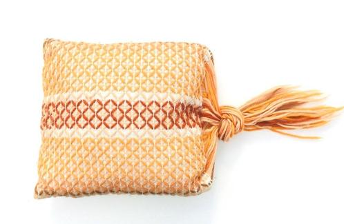 Kussen Vintage70s, Huis en Inrichting, Woonaccessoires | Kussens, Gebruikt, Oranje, Vierkant, Ophalen of Verzenden