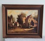 Antiek Schilderij "Dorpsgezicht " Hollandse School [XIX-XX], Ophalen of Verzenden