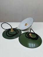 Groene emaille hanglampen, Ophalen of Verzenden