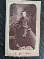 Leuke oude franse fotokaart / CDV van kleine jongen, Gebruikt, Ophalen of Verzenden, Foto, Voor 1940