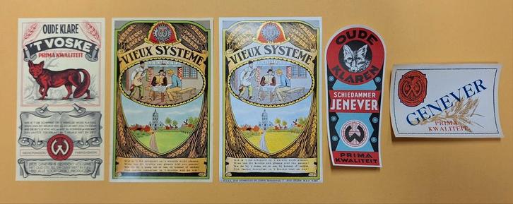 Oude Genever etiketten Remy Werbrouck Izegem, Verzamelen, Merken en Reclamevoorwerpen, Zo goed als nieuw, Verpakking, Ophalen of Verzenden