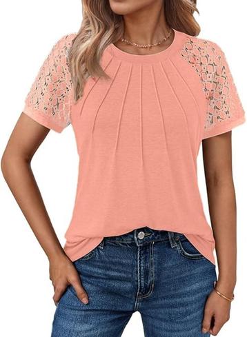 Damesblouse met korte mouwen | lichtoranje | Nieuw beschikbaar voor biedingen
