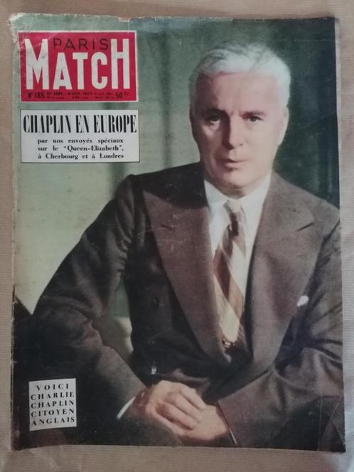 PARIS MATCH 185 27 sept - 4 oct. 1952 Charlie Chaplin Charlo, Boeken, Tijdschriften en Kranten, Gelezen, Ophalen of Verzenden