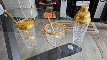 vintage cocktailset in kristal Val Saint Lambert beschikbaar voor biedingen