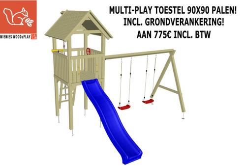 Multiplay speeltoestel Premium 9x9 palen!, Enfants & Bébés, Jouets | Extérieur | Cabanes d'enfant, Neuf, Bois, Enlèvement ou Envoi