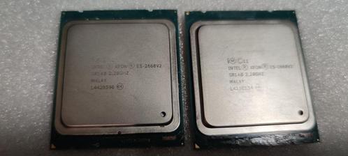 Lot de 2 Xeon E5-2660 V2  :10C/20T 2,2GHz (3GHz Turbo) 25Mb, Computers en Software, Processors, Gebruikt, 10-core, 2 tot 3 Ghz