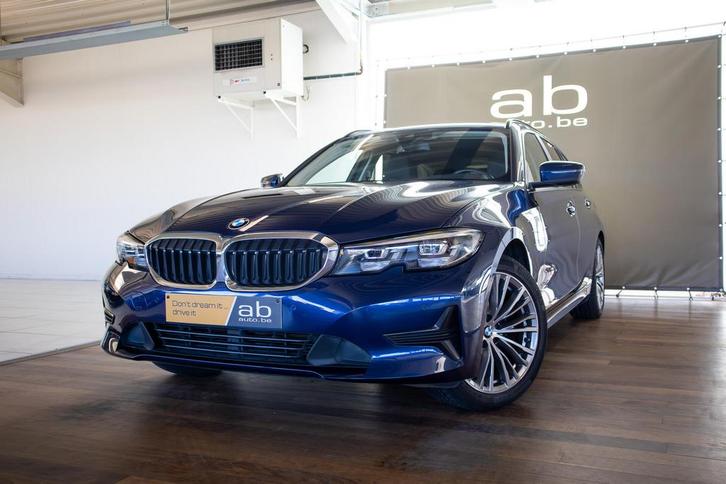 BMW 318 d Touring, Auto's, BMW, Bedrijf, 3 Reeks, Diesel, Euro 6, Break, 4 deurs, Automaat, Blauw, Zwart
