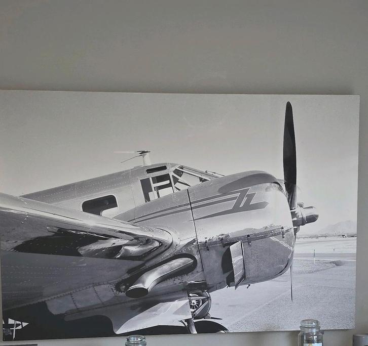 Groot Wanddecoratie Paneel - Klassiek Vliegtuig (Close-up), Huis en Inrichting, Woonaccessoires | Schilderijen, Tekeningen en Foto's