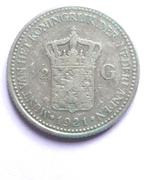 Munt Nederland 1/2 gulden 1921 - Zilver, ½ gulden, Zilver, Ophalen of Verzenden, Koningin Wilhelmina