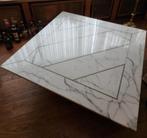 Luxe marmeren salontafel – modern design in carrara-stijl, Huis en Inrichting, Tafels | Salontafels, Ophalen, Rond