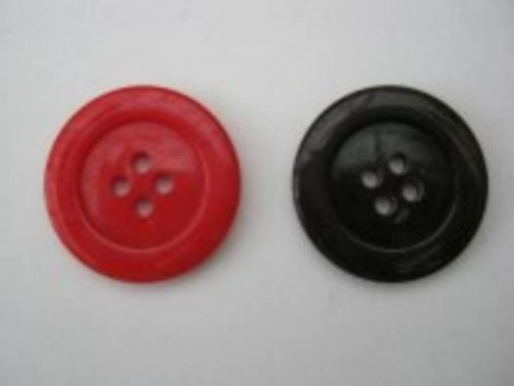 Vintage knopen ; donkerbruin 41 mm. Rood niet meer aanwezig, Hobby en Vrije tijd, Naaien en Fournituren, Nieuw, Knoop of Knopen