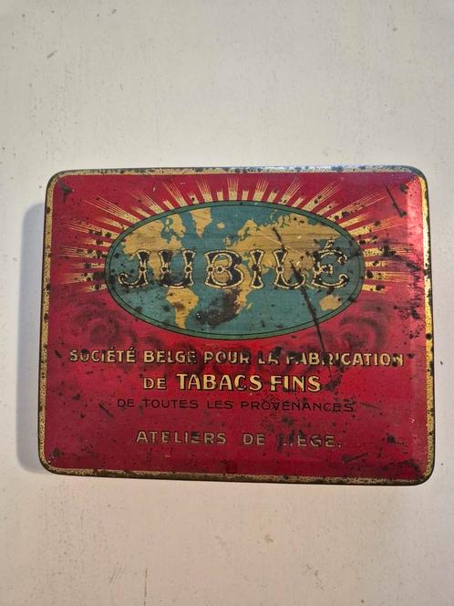Metalen doos uit de Old Jubilee sigarencollectie, Verzamelen, Blikken, Gebruikt, Ophalen of Verzenden