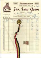 Erembodegem ; Van Geem -denderkaai - factuur 1952, Ophalen of Verzenden, Gebruikt